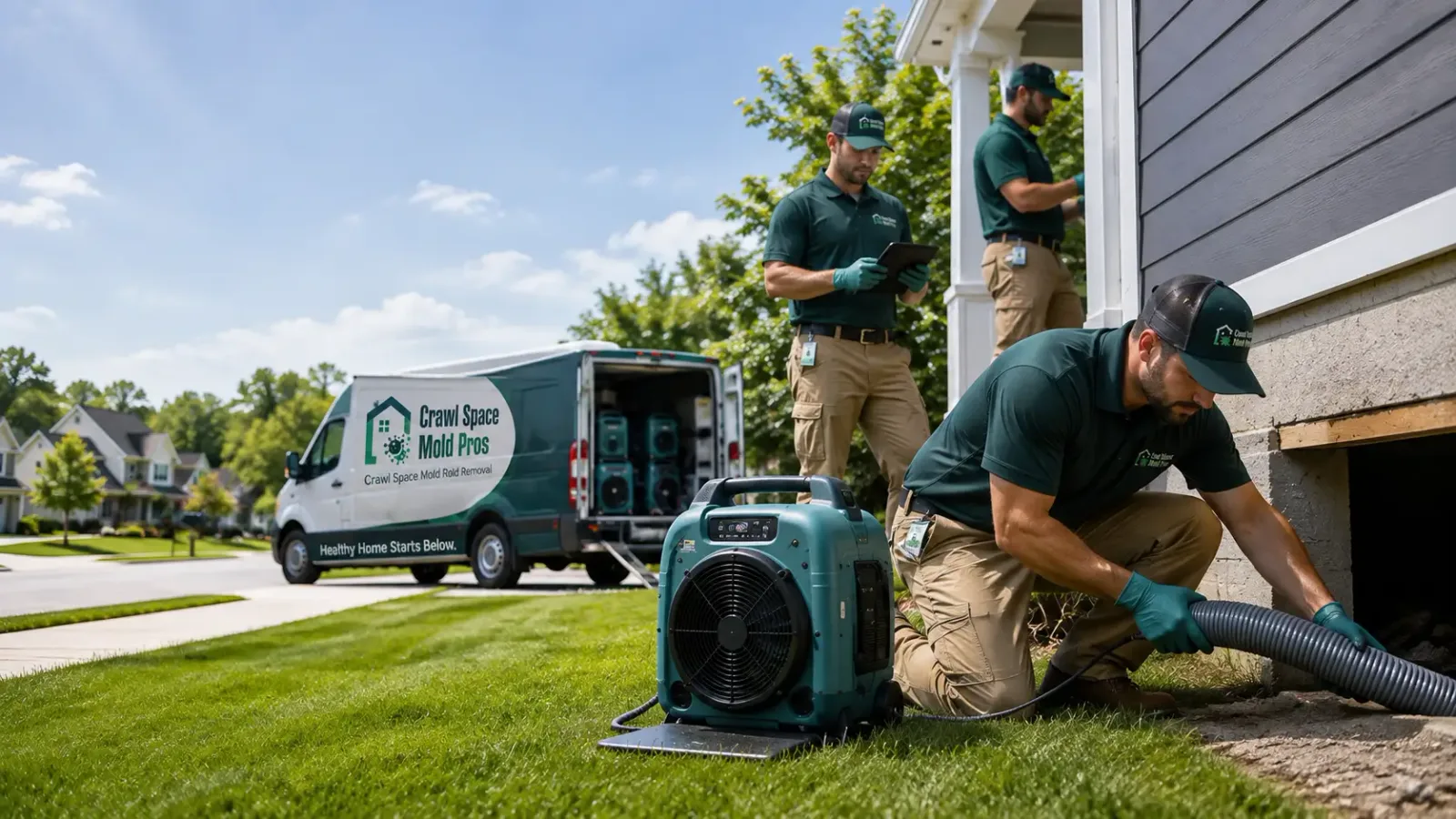 Crawl Space Mold Removal in Hubertus, WI